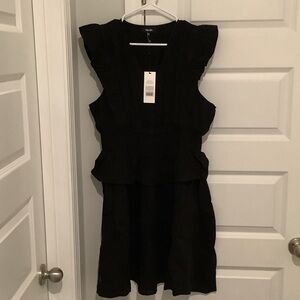 ME+EM Black Cheesecloth Fit and and Flare Dress, Brand New